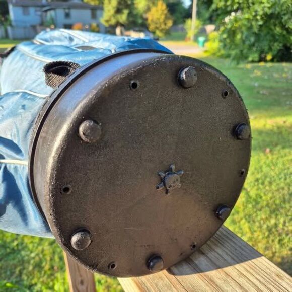 Vintage Knight 14-Way Golf Bag & Strap, Canvas w/ Leather Trim - Navy Blue - Picture 10 of 10